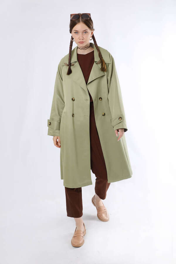 Buy Oversize Trench Coat Mint - Zülays