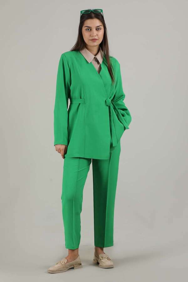 Side Tie Tunic Set Buy Green - Zülays