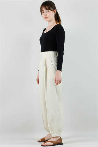 Zulays - Trousers With Elastic Legs Stone (1)